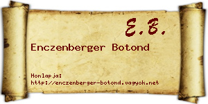 Enczenberger Botond névjegykártya